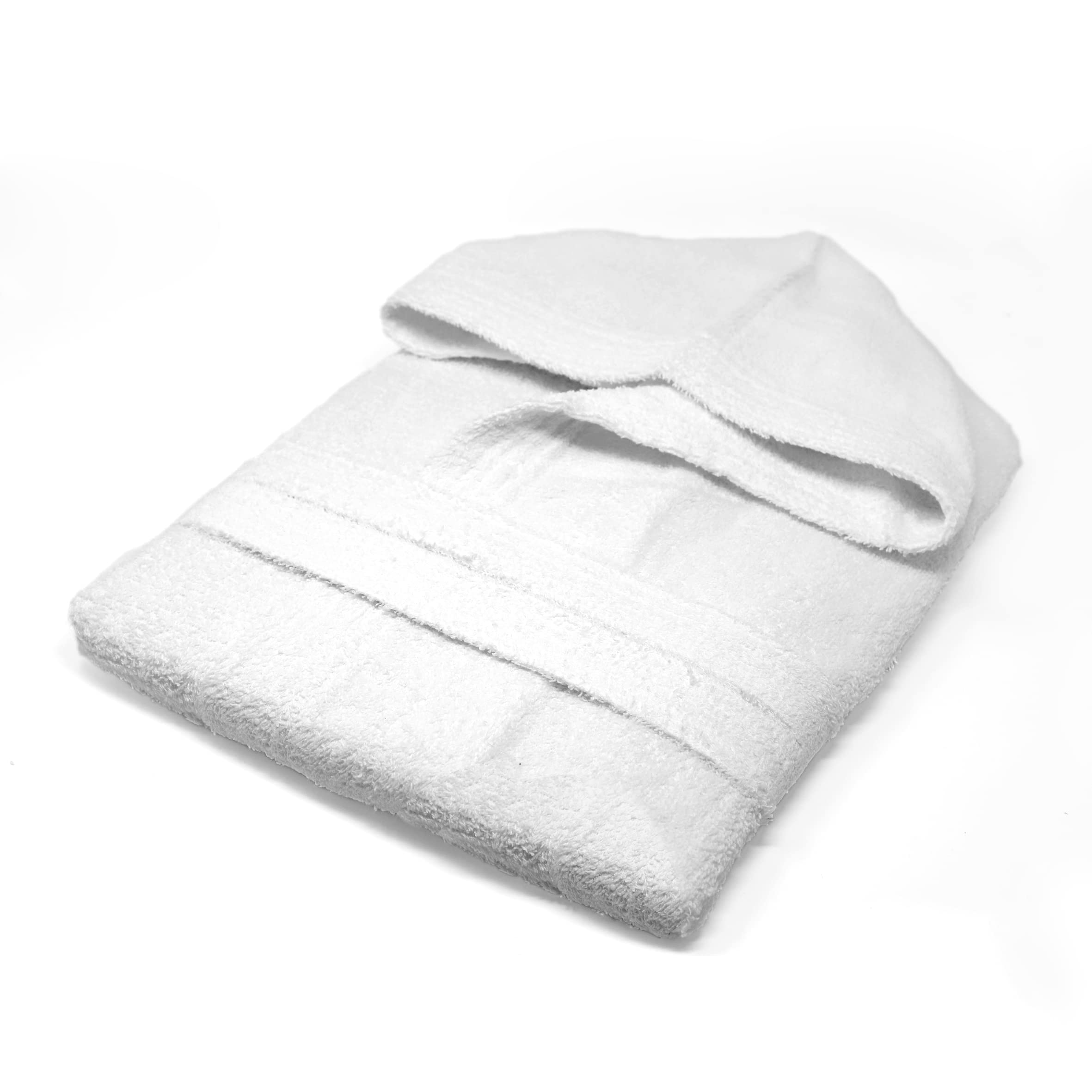 LEBENGOOD Kinder Bademantel für Jungen, Mädchen & Teenager, 100%, Baumwolle, Frottee, kinder, 400gr, mit Kapuze, leichtfrottee flauschig, babyhandtuch (14, Blanco)