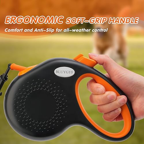 Miniatura 8 de Correa retráctil para perro de 16 pies, correa retráctil resistente para perros pequeños, medianos y grandes de hasta 110 libras, mango