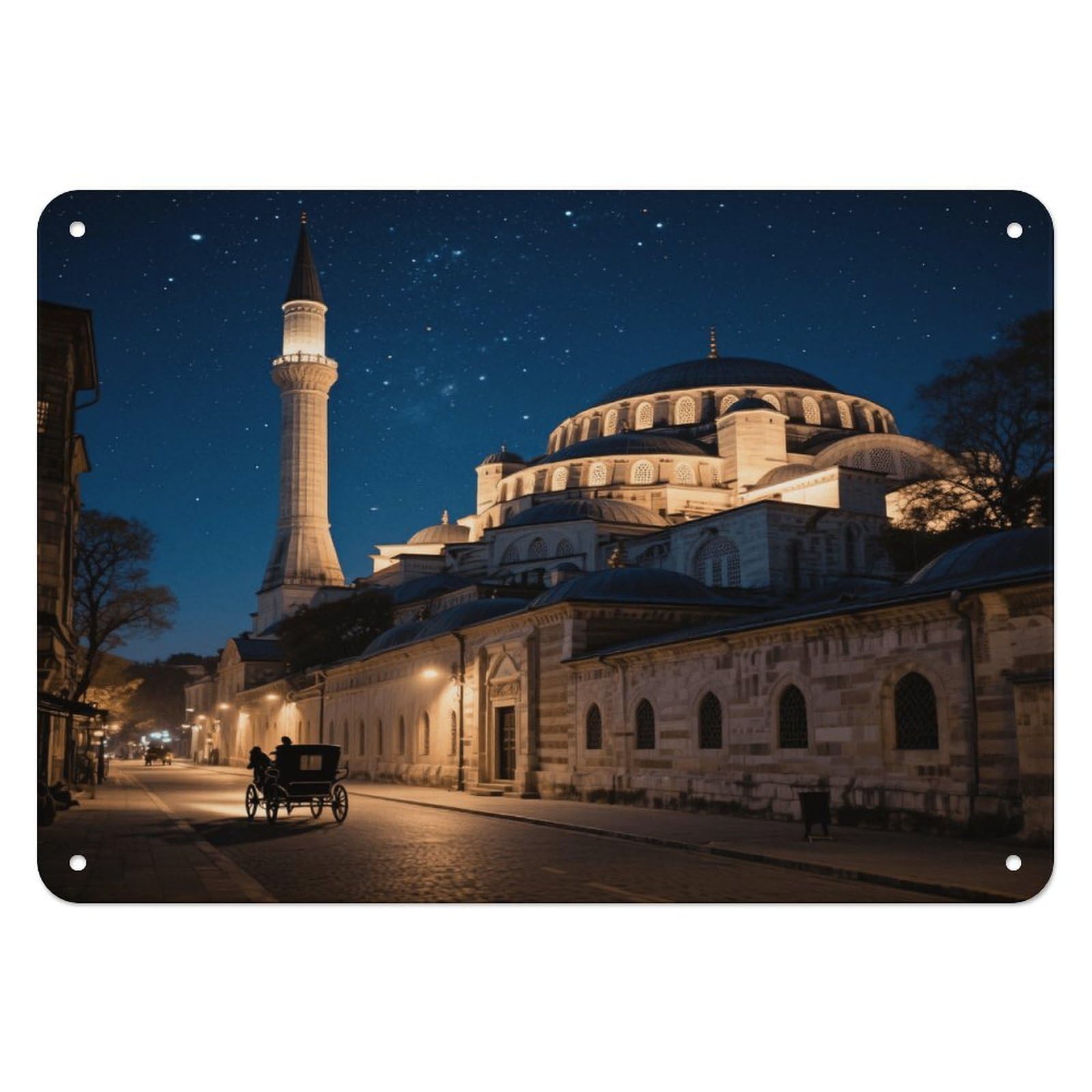 Fekiloot Style Hagia Sophia Wall Decor Iron Painting Metal Sign