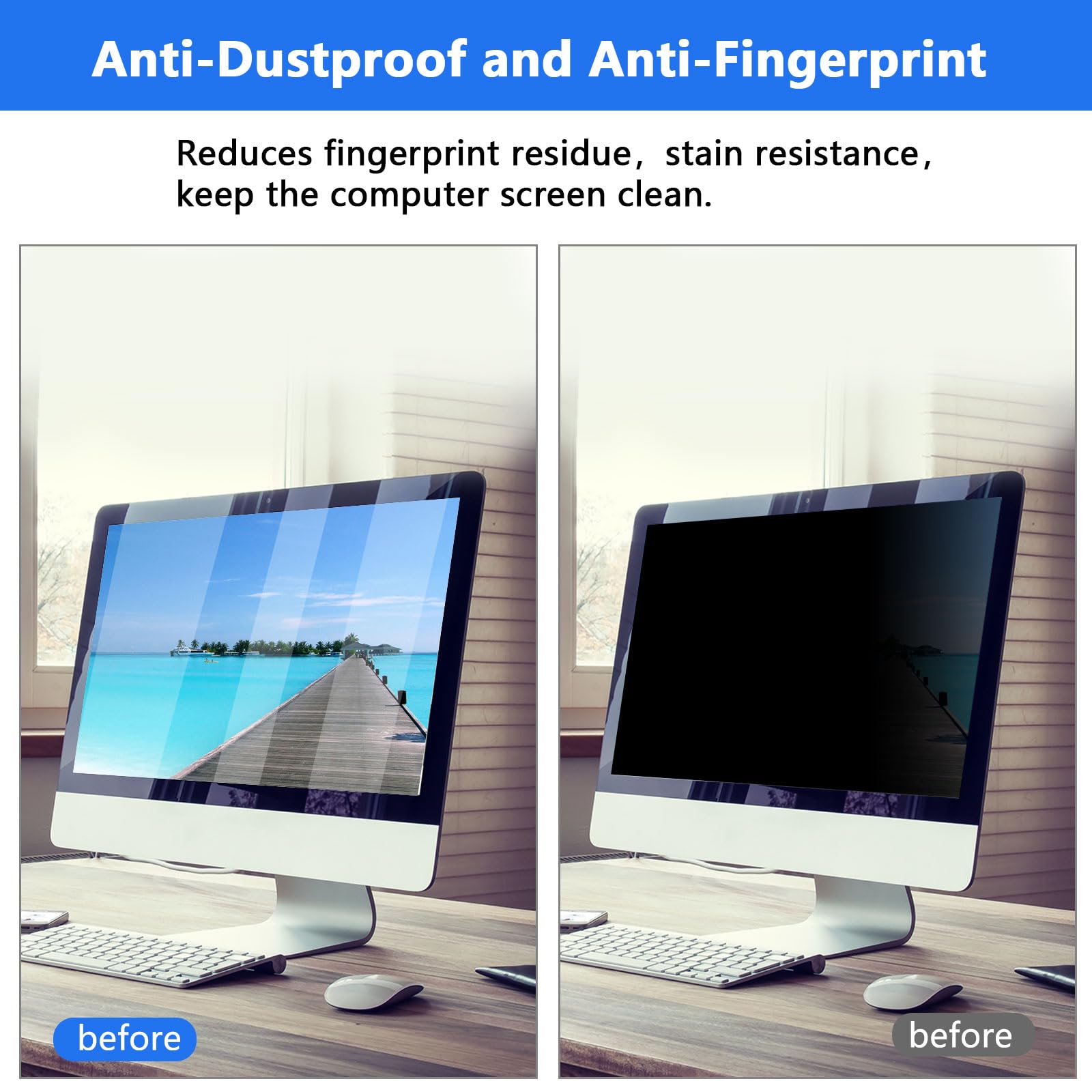 Filtro per Schermo Privacy antiriflesso da 35 Pollici per Monitor di Computer Rapporto d'aspetto 21:9, Protezione delle Informazioni riservate del Computer