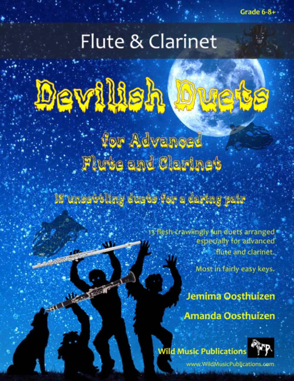 Devilish Duets for Advanced Flute and Clarinet: 13 unsettling duets arranged especially for two daring players (Flute and Clarinet Duets for Intermediate to Advanced Players)