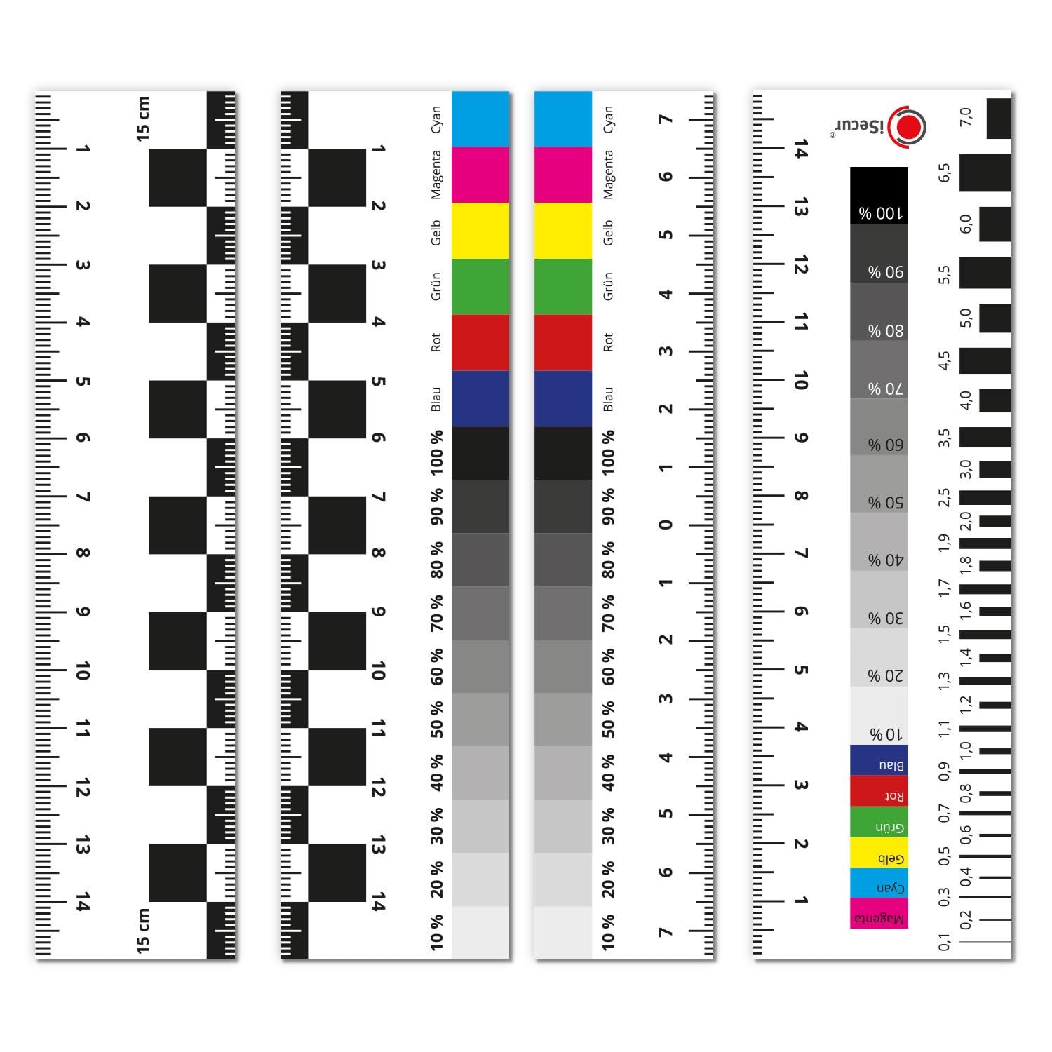 iSecur Set 4 Righelli Magnetici 15 cm per Esperti Fessura Crepe Veicolo