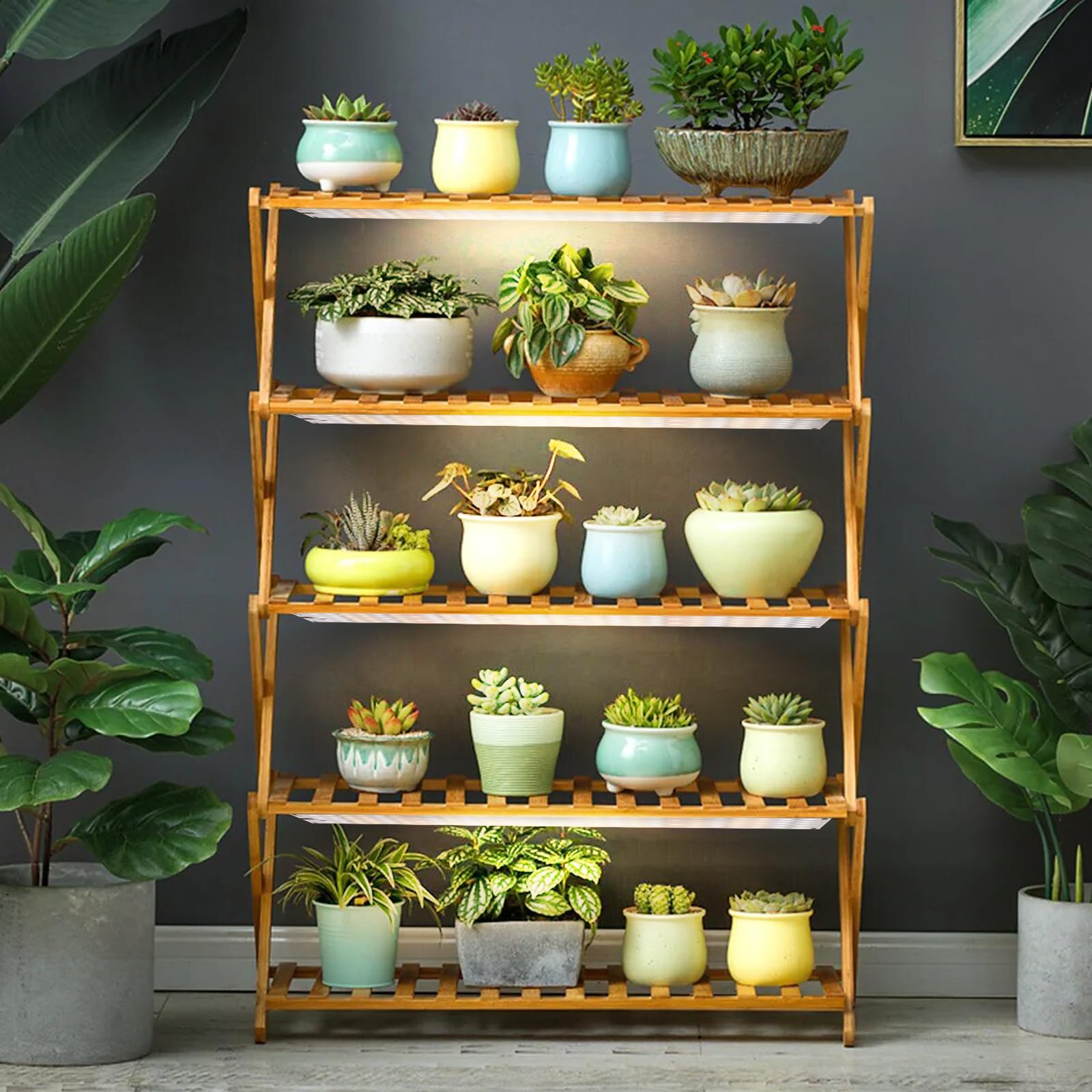 Lampade Per Piante A LED Spettro Completo - Set 2 Pezzi, 270 LED, Timer 3/9/12h, 10 Livelli Luminosità, Per Crescita Indoor - 6