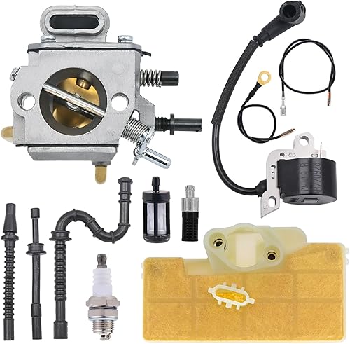 Carburador MS290 para motosierra STIHL 029 039 MS310 MS390 con bobina de encendido, filtro de aire, kit de realimentación de línea de combustible
