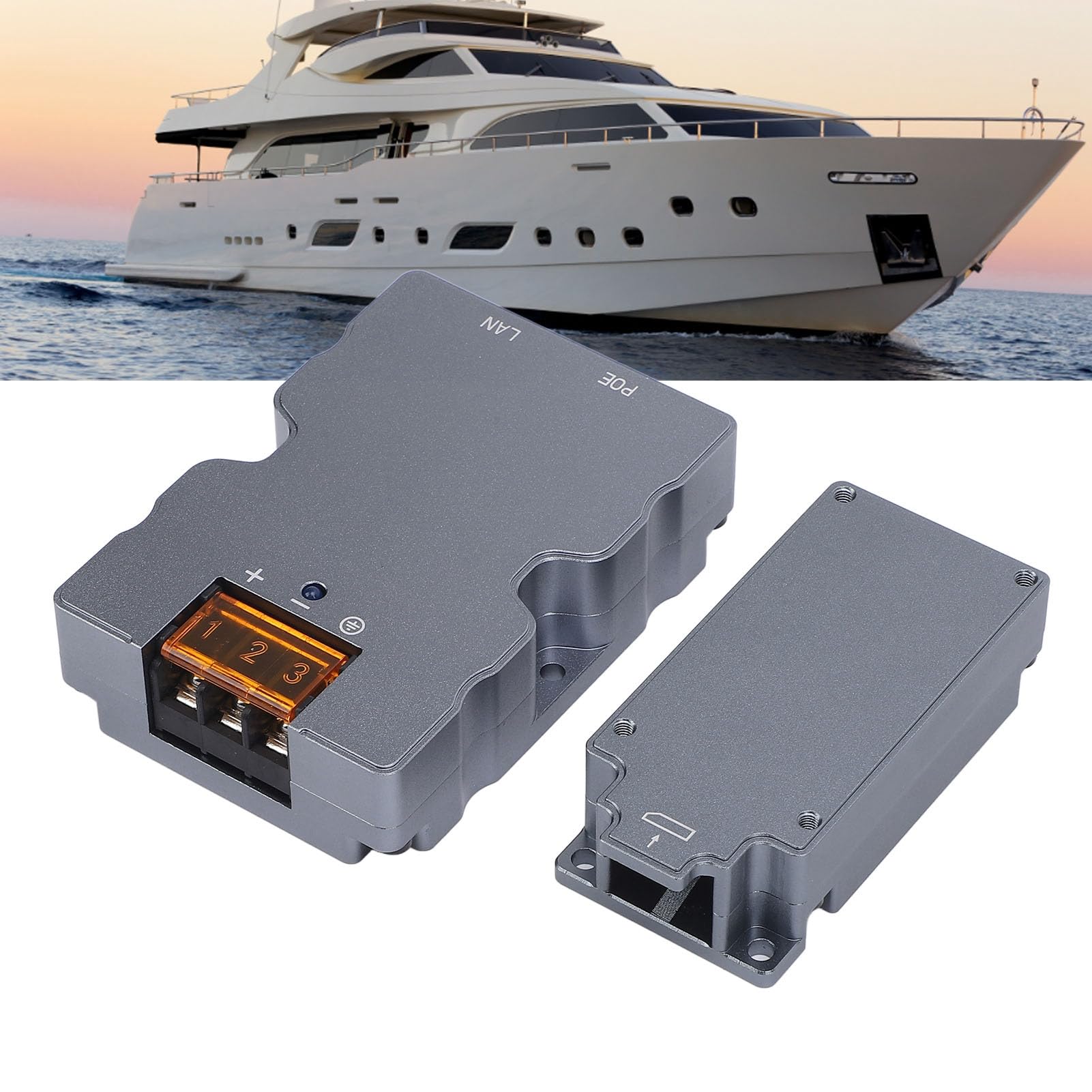 Sxhlseller Ensemble d'injecteur Gigabit Poe, Kit d'adaptateur Ethernet Poe Kit Multifonctionnel Bonne compatibilité Garde Surintensiale Connectivité Haute Vitesse Robuste pour Le Voyage