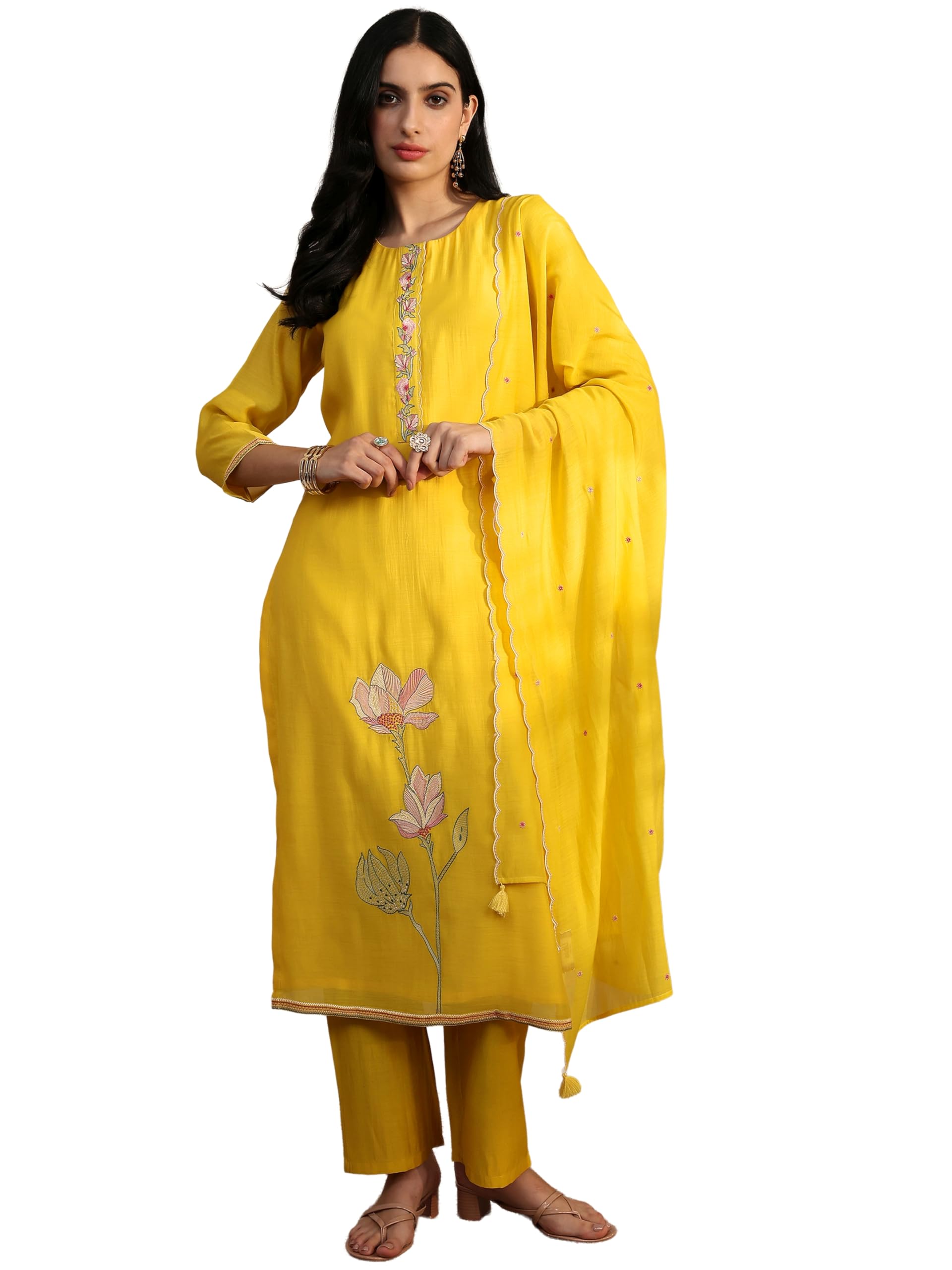 Embroidered Silk Blend Straight Kurta Set For Women | ethnic wear | bridal suit | wedding dress | occasion wear-image-34