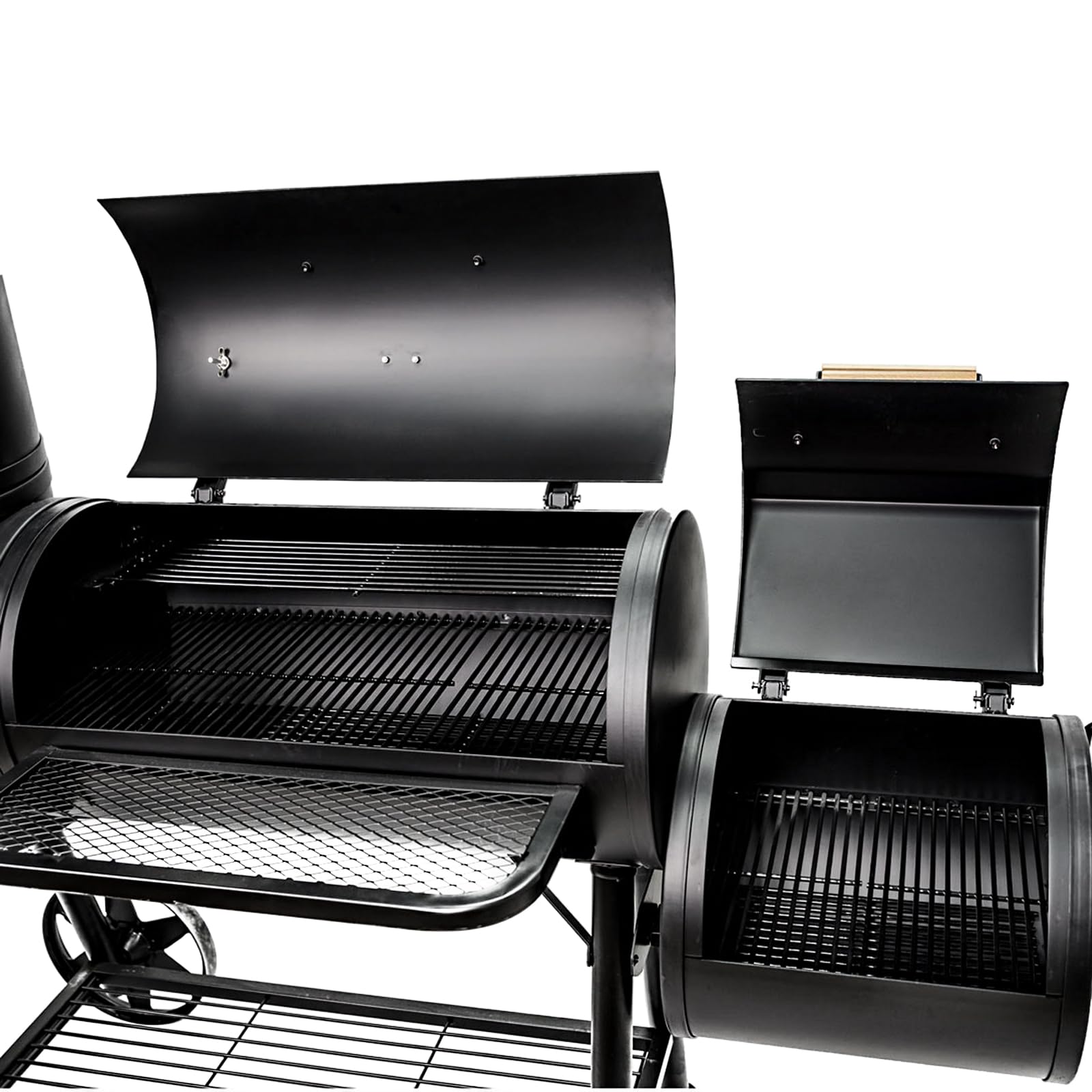 TAINO CHIEF 130 XXL Smoker 130kg BBQ GRILLWAGEN Holzkohle Grillkamin 3,5 mm Stahl PROFI-QUALITÄT Räucherofen (130 kg Smoker)