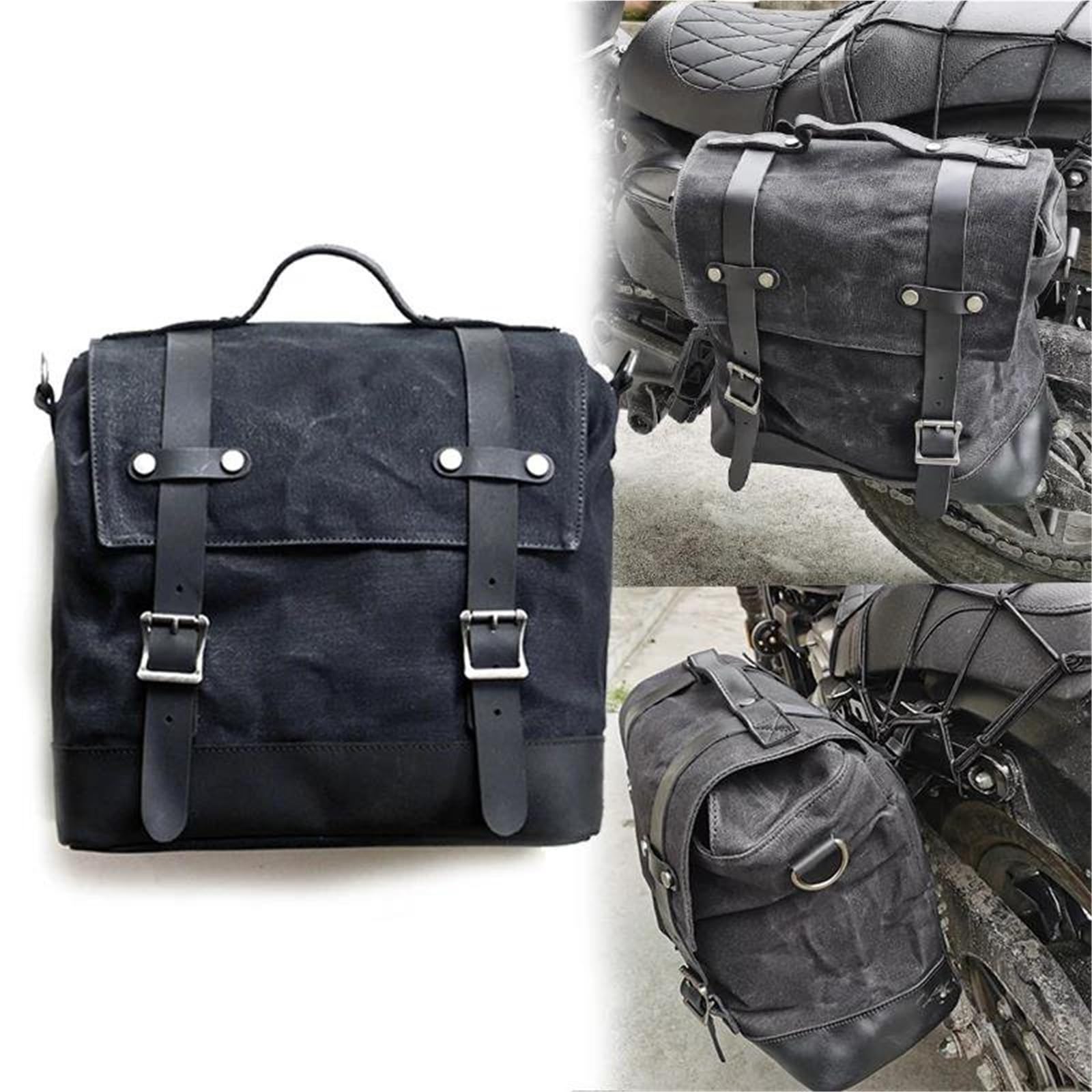 Reisebeutel Motorrad-Seitentasche Universal-Seitentasche Motorrad-Canvas-Tasche Satteltasche Multifunktionale Aufbewahrungs-Satteltasche