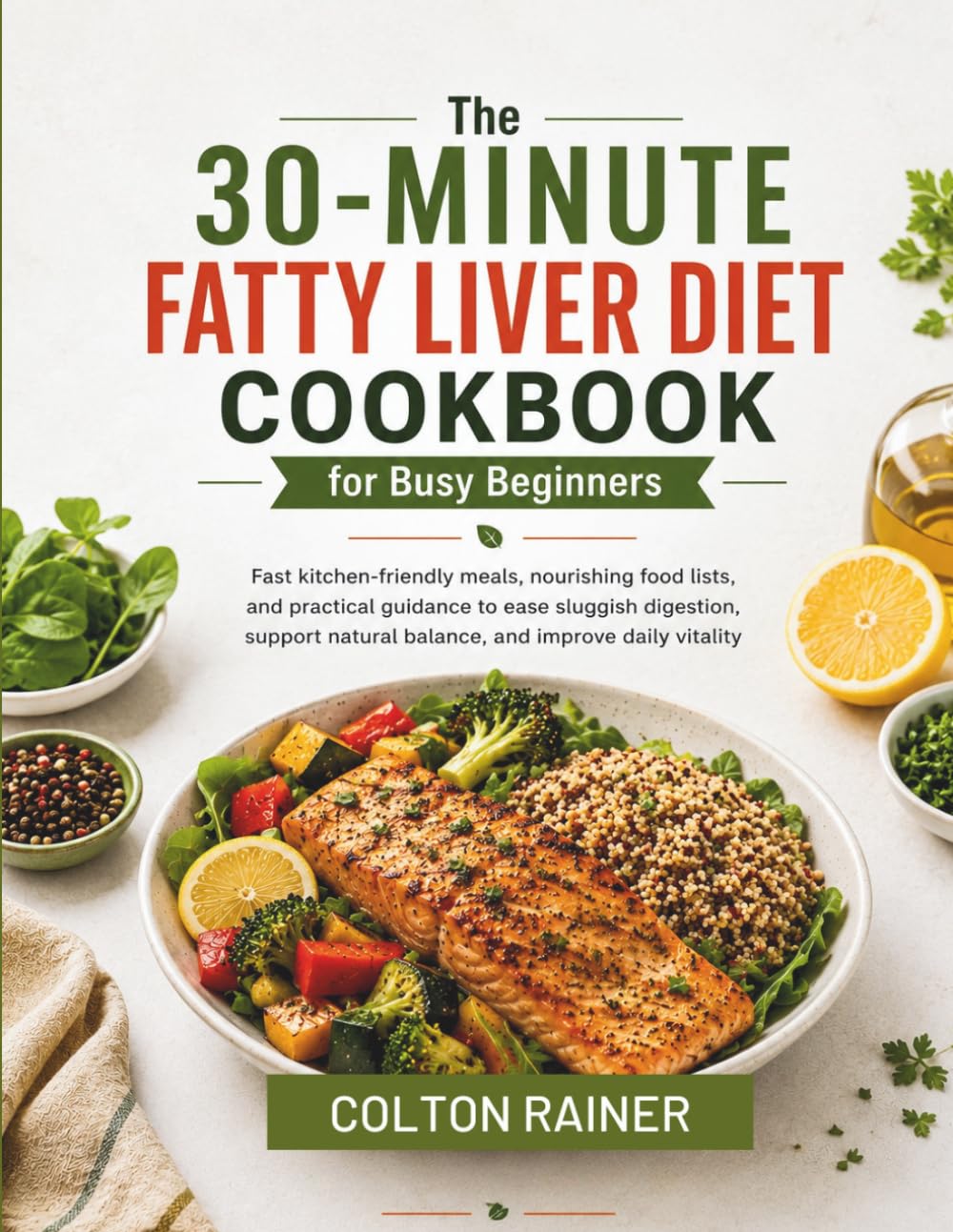 The 30-Minute Fatty Liver Diet Cookbook for Busy Beginners: Fast kitchen-friendly meals, nourishing food lists, and practical guidance to ease sluggish digestion