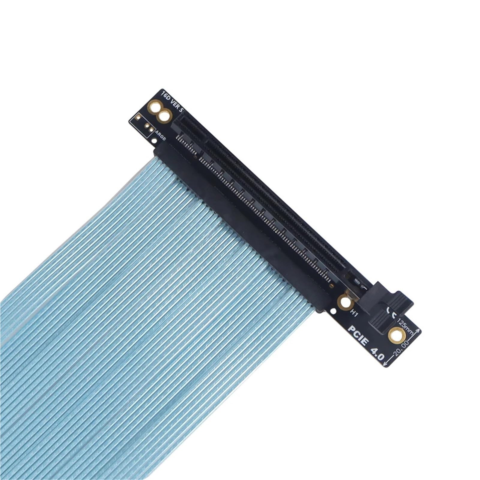 PCIe 4.0 X16 kabel riser do H1 270° odwrócony kąt prosty do obudowy karty graficznej pionowo rozszerzenie GPU