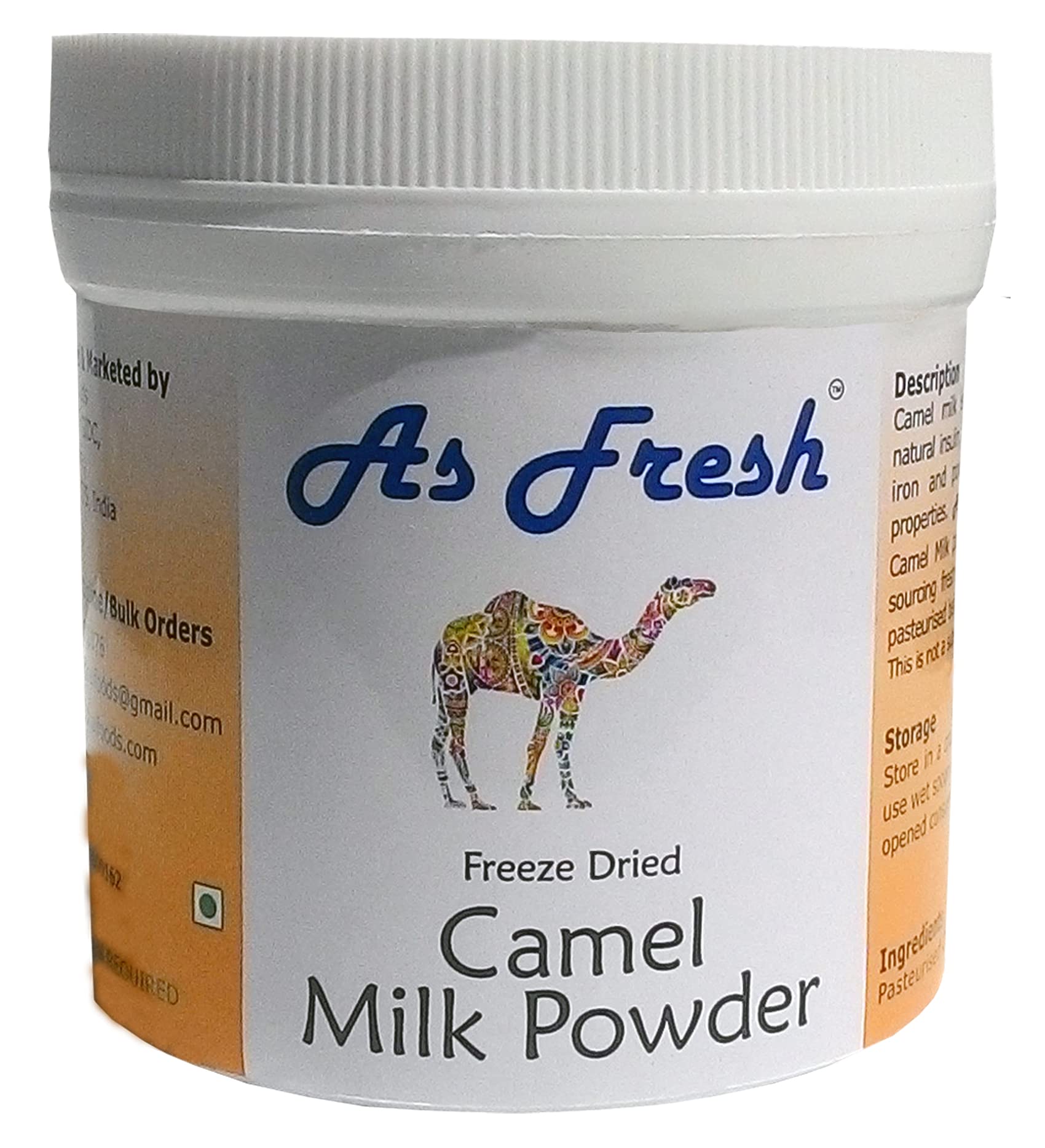 Freeze Dried Camel Milk Powder Jar, 100 g