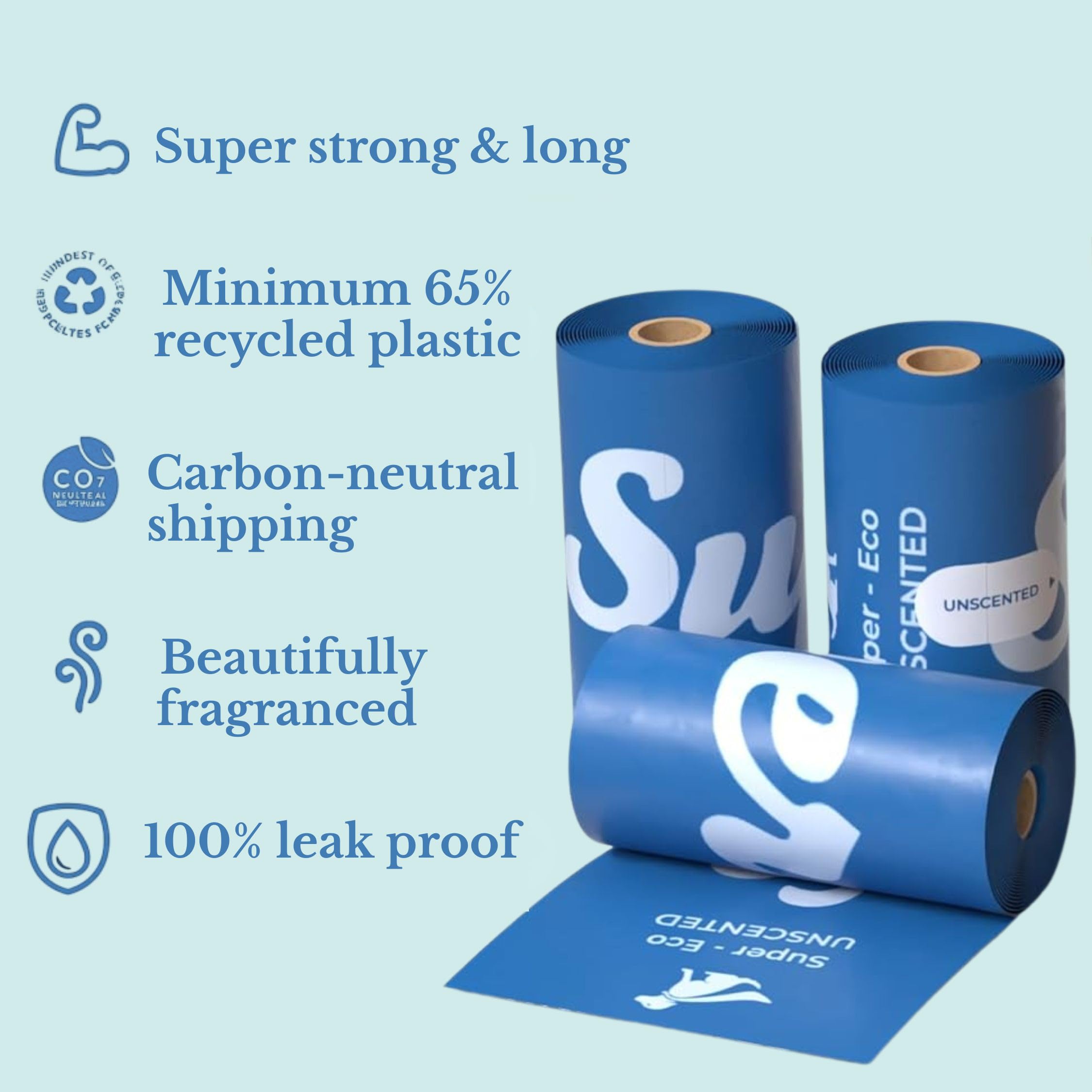 Eco-Friendly Dog Poop Bags - Guaranteed Leak-Proof, Extra Thick & Strong Dog Waste Bags, Geranium Scented, Made from certified post-consumer recycled plastic, 270 Count - 2