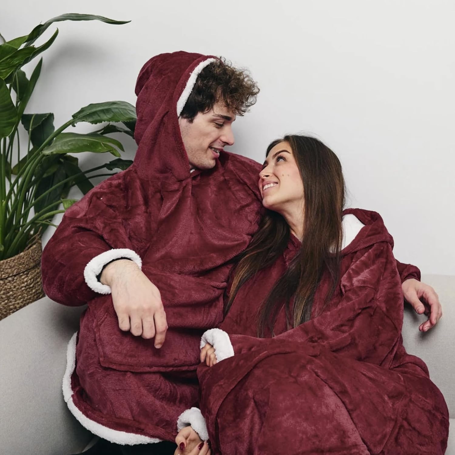 ForBaysy Oversized Wearable Blanket Long Hoodie for Adults Thick Sherpa Fleece Sweatshirt with Giant Pockets - Image 7