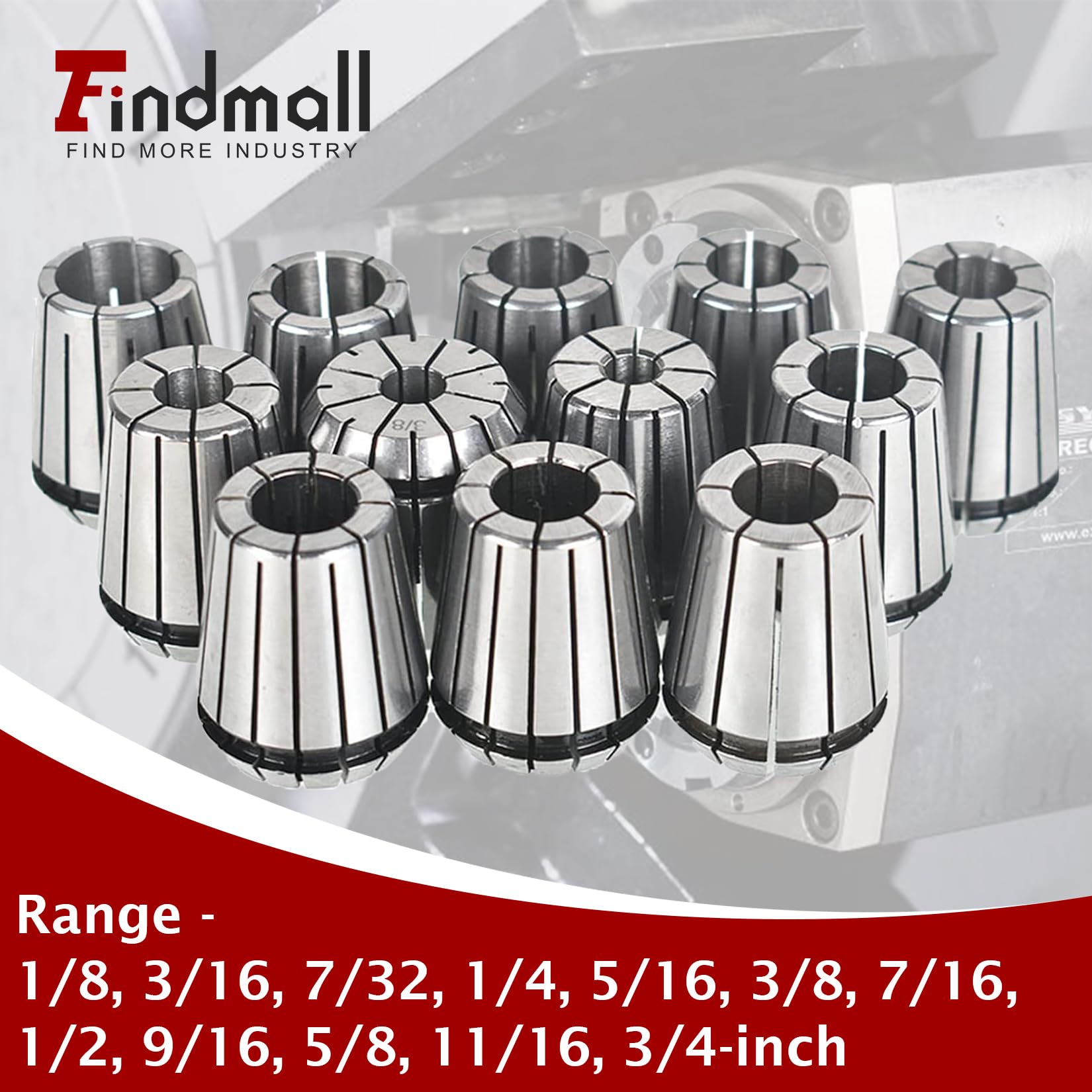 Set di 12 pinze di precisione Super Accuracy da 1/8"-3/4" ER32 ER-32 con Misure 9/16 5/8 11/16
