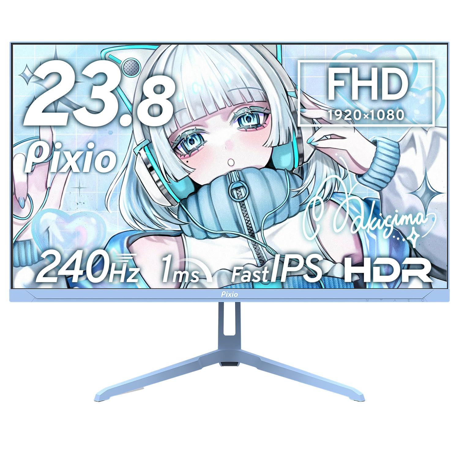 Pixio ゲーミングモニター PX249Wave ブルー 24インチ 240h…