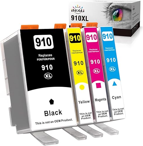 INK4U Cartuchos de tinta compatibles 910XL de repuesto para impresoras HP 910XL 910 XL 910 para HP OfficeJet Pro 8025 8035 8020 8028 8022 8018 8010