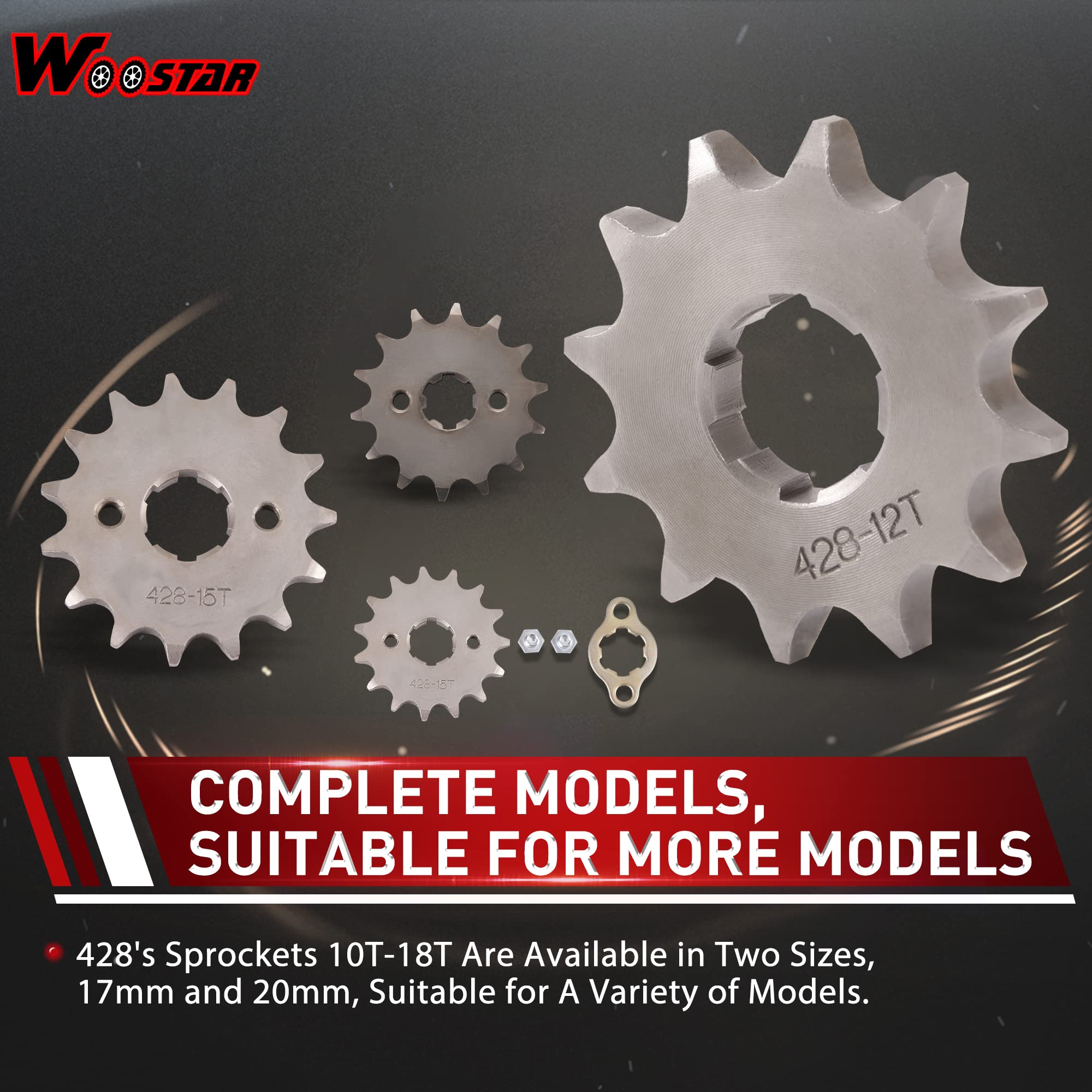 Pignone Motore Anteriore 428 Da 12 Denti, 17 Mm, 20 Mm, Adatto - Foto 6