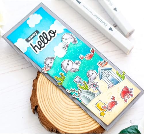 Miniatura 4 de Die Cuts de metal con marco cuadrado rectangular, marco largo, cuadrado, tarjetas de Navidad, plantillas cortadas para bricolaje, grabado, fotos,