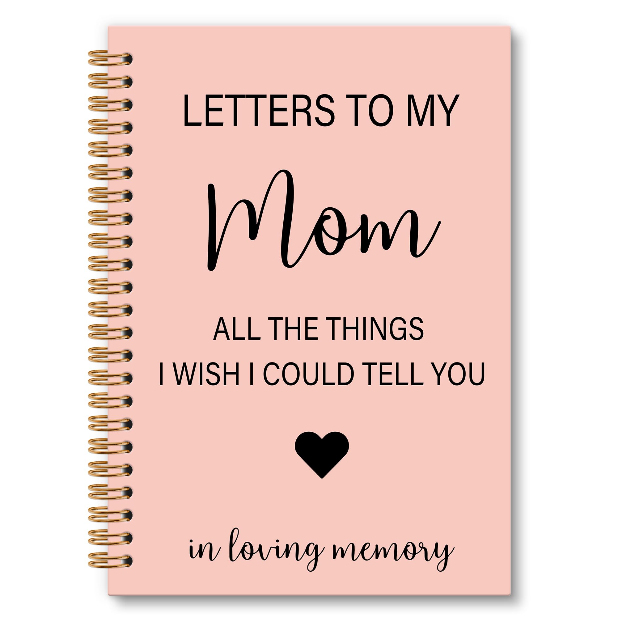OINDADE Memorial Gifts for Loss of Mom Grief Notebook Journal, Letters to My Mom in Heaven Journal, Sympathy Notebooks Gifts for Loss of Mom Women, In Loving Memory Sympathy Gifts, 6x8.2In（Pink）