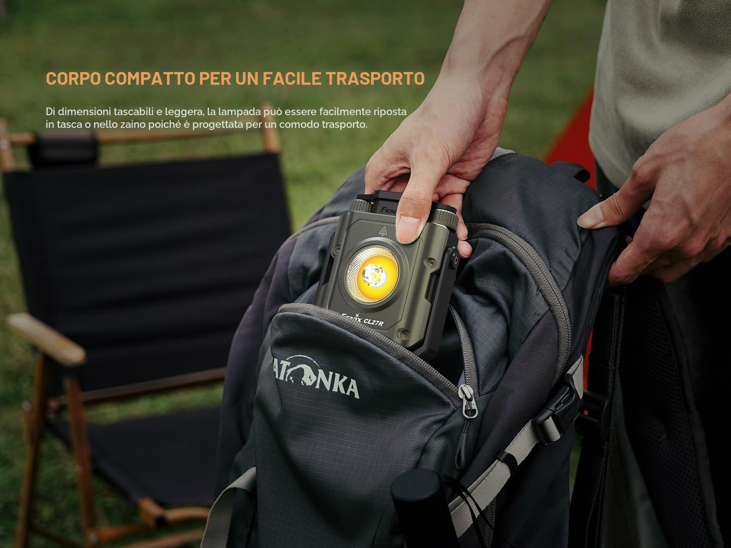 fenix CL27R Lanterna ricaricabile multi fascio | 1600 lumen | 180 m | 285 ore max | Modalità luce rossa | Regolazione continua della temperatura del colore e della luminosità | Manico magnetico a 360°