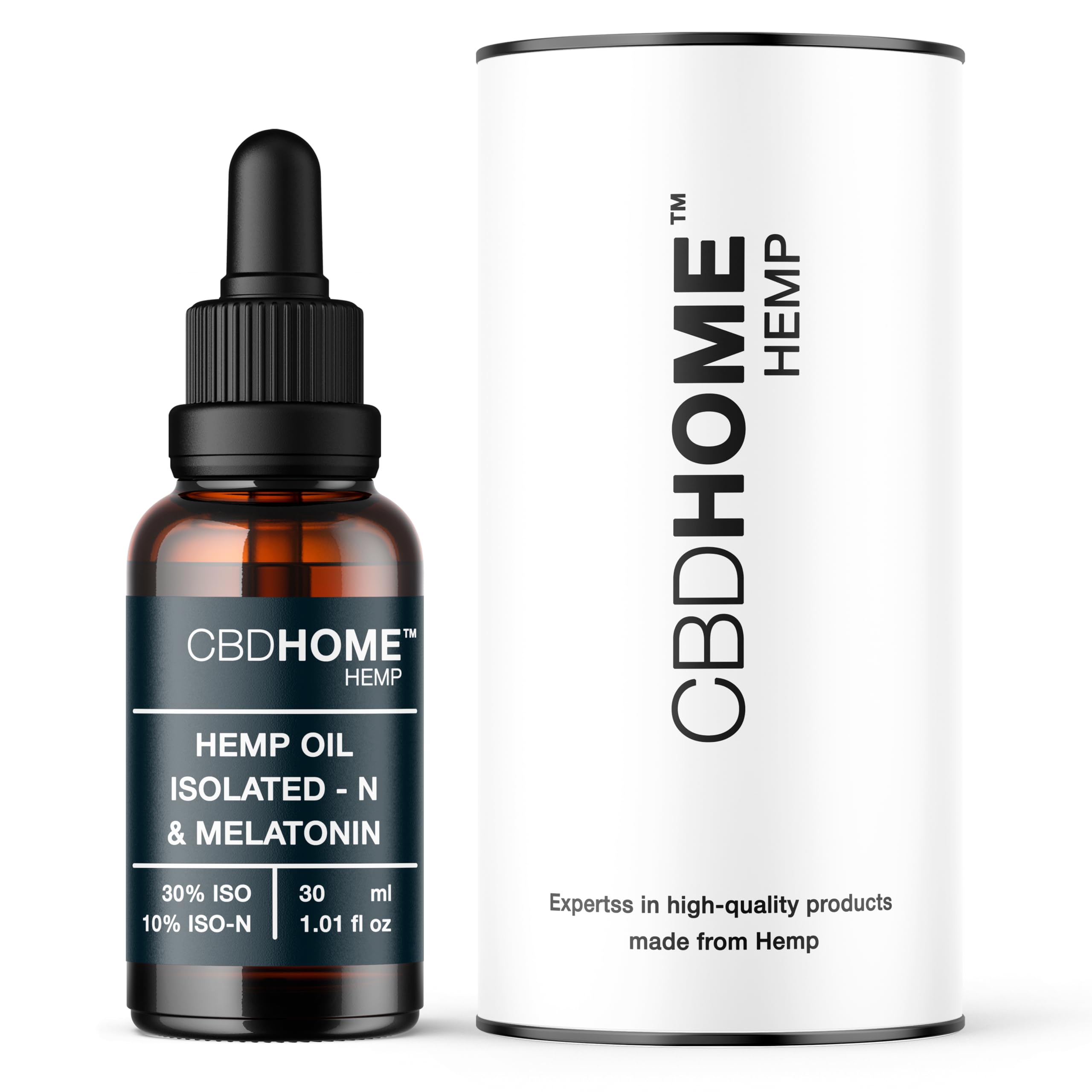 CBHOME Oils - Aceite de Semilla de Cáñamo Isolated 30% + ISO-N 10% - 30 ml - Base de Coco y Semilla de Cáñamo Ecológico - Prensado en Frío - Sin Aditivos - 100% Vegetal - Certificado Ecológico UE