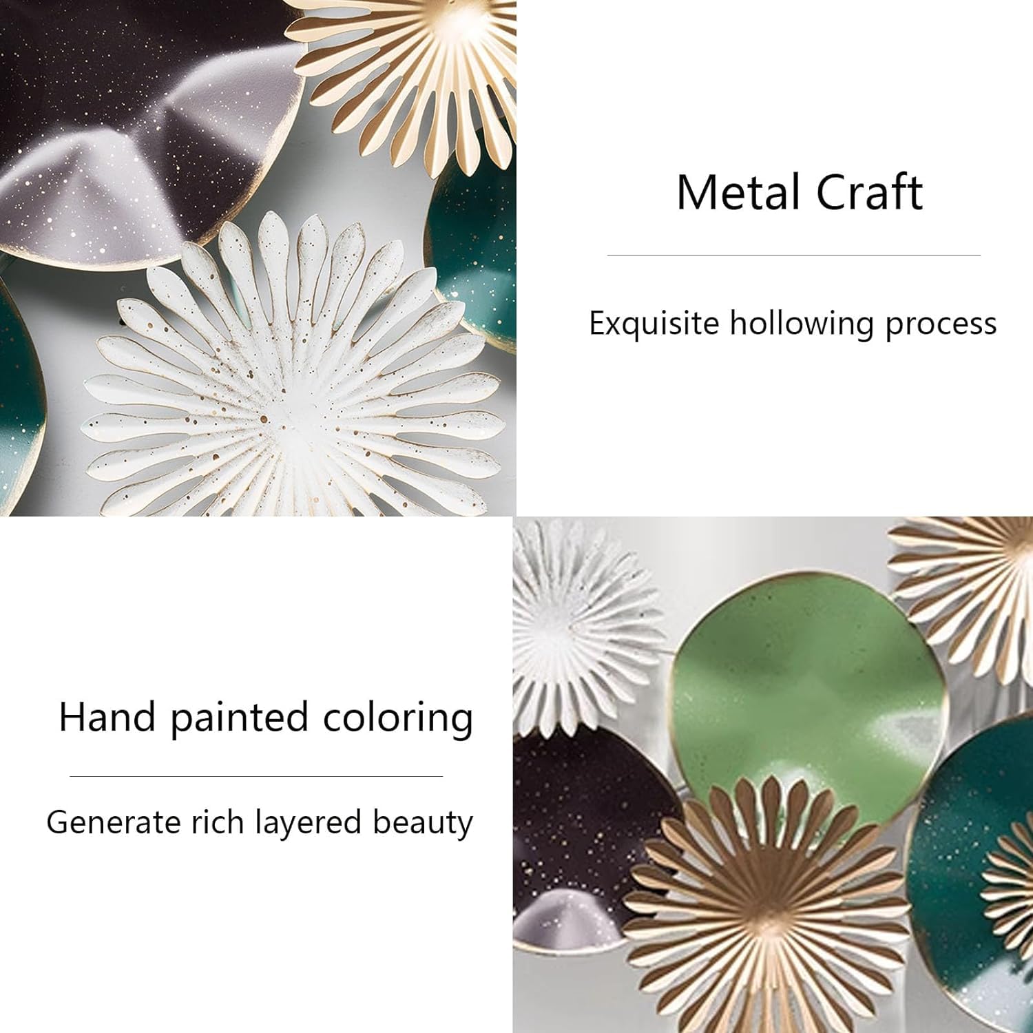 Esculturas de Pared Decoración de Pared Esculturas De Pared Redondas Geométricas Creativas Modernas De La Decoración Del Arte De La Pared Del Metal Grande Para La Oficina Del Dormitorio Arte de Pared