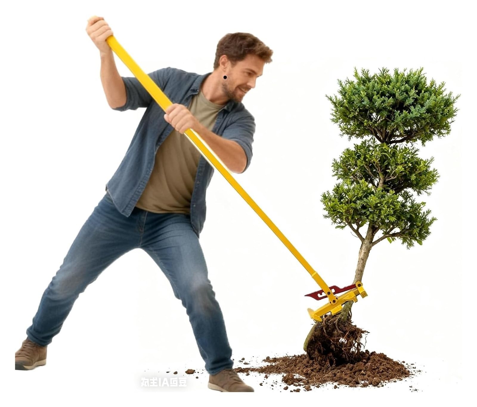 Extracteur souches d'arbre pour nettoyer facilement votre terrain avant aménagement