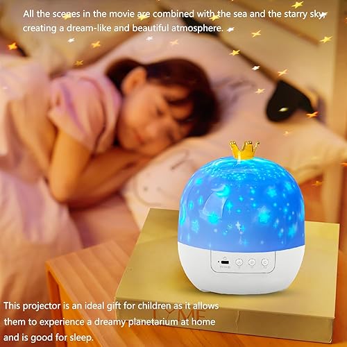 Miniatura 7 de 21 juegos de películas, proyector de luz nocturna para dormitorio de niños, techo, proyector de luz nocturna de bebé, proyector de galaxia de