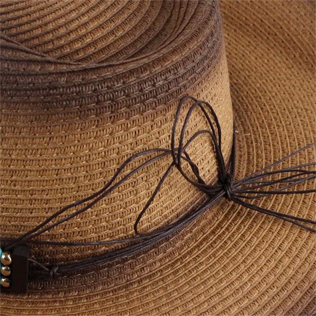 Big Brim Curled Shade Hat Ethnic European and Cowboy Grass Outdoor Beach