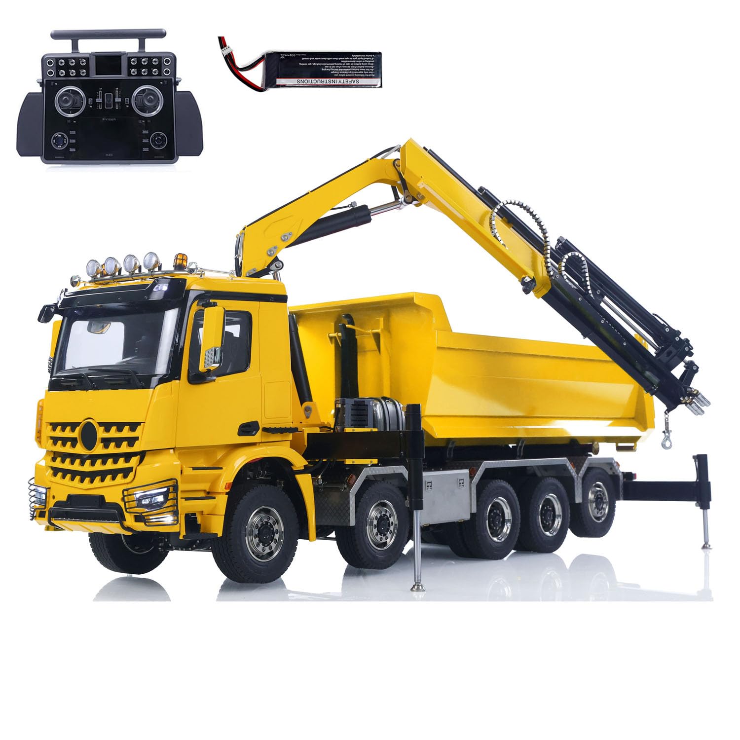 TOUCAN RC HOBBY 1 14 10x10 Hydraulic RC Crane Tipper Car Metal Full Dump Truck 3-Speed Gearbox for