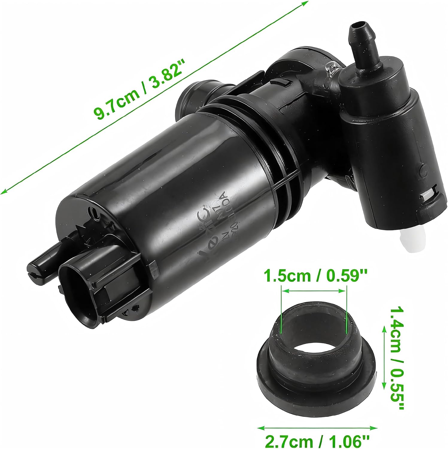 Windshield Washer Pump Windscreen Washer Pump for Nissan Rogue Sport 2017-2022 Relace 28920-EL00A 1Pcs Black