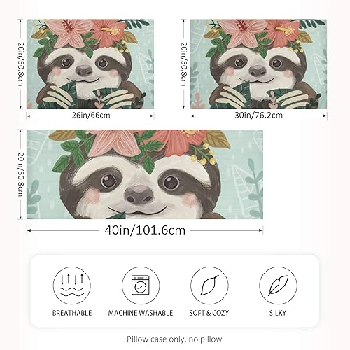 Miniatura 4 de xigua Fundas de almohada de satén de perezoso transpirable para cabello y piel, funda de almohada sin cremallera con cierre de sobre para sofá,