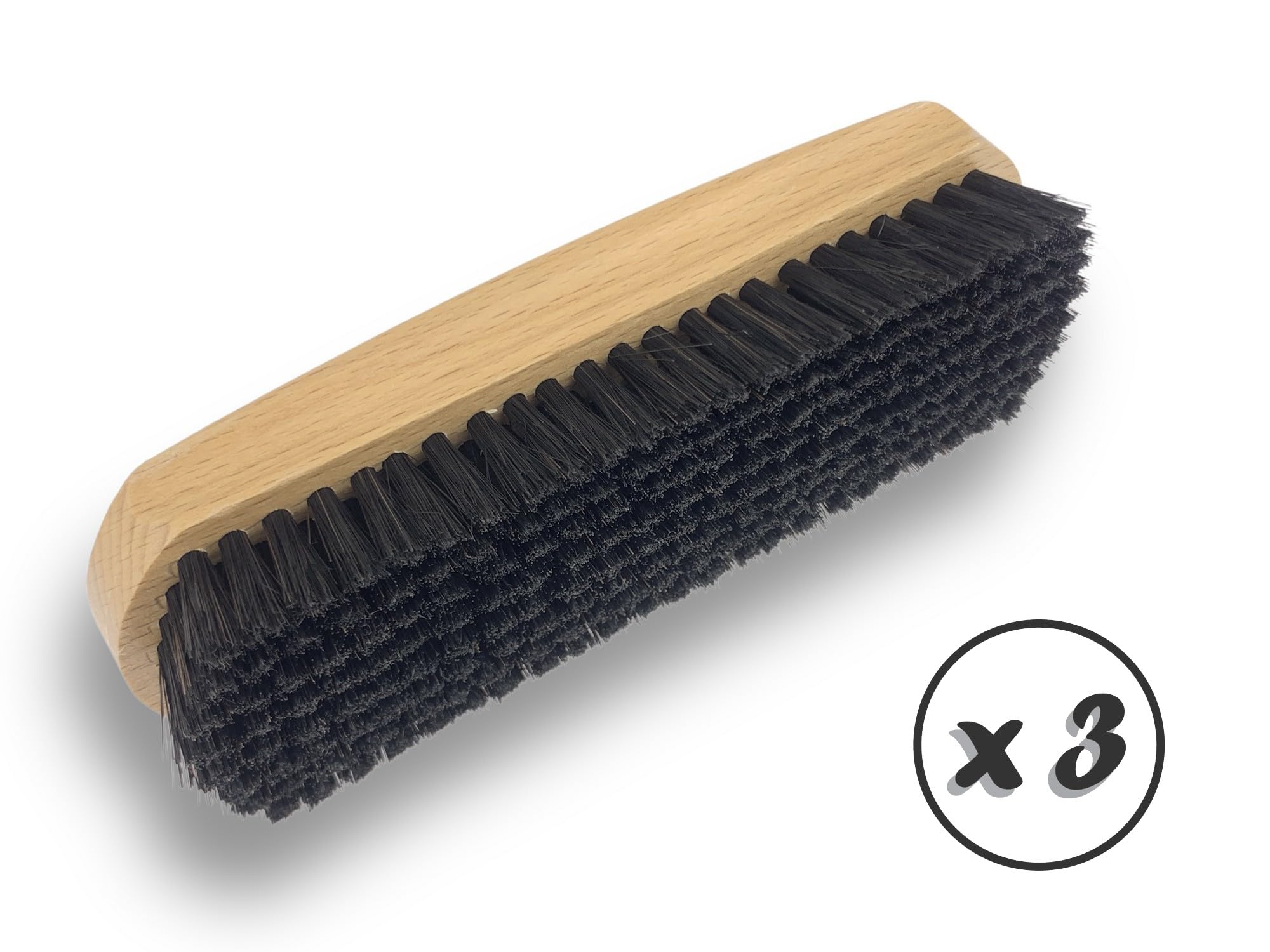 Kibros Lot 3 brosses Chaussure polissoir Soie Noire 20 mm KAROP'S