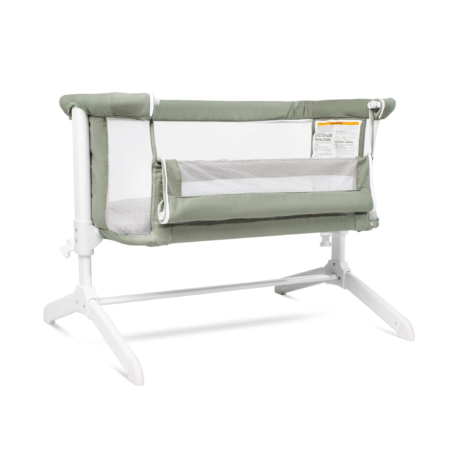 Baby Delight Beside Me Serenity Bassinet | Lightweight Bedside Sleeper & Baby Bassinet | 7-Position Height Adjustment | 100% GOTS Certified Organic Cotton Fabric | Organic Sage image 2 of 9 B0DSQY9TLJ