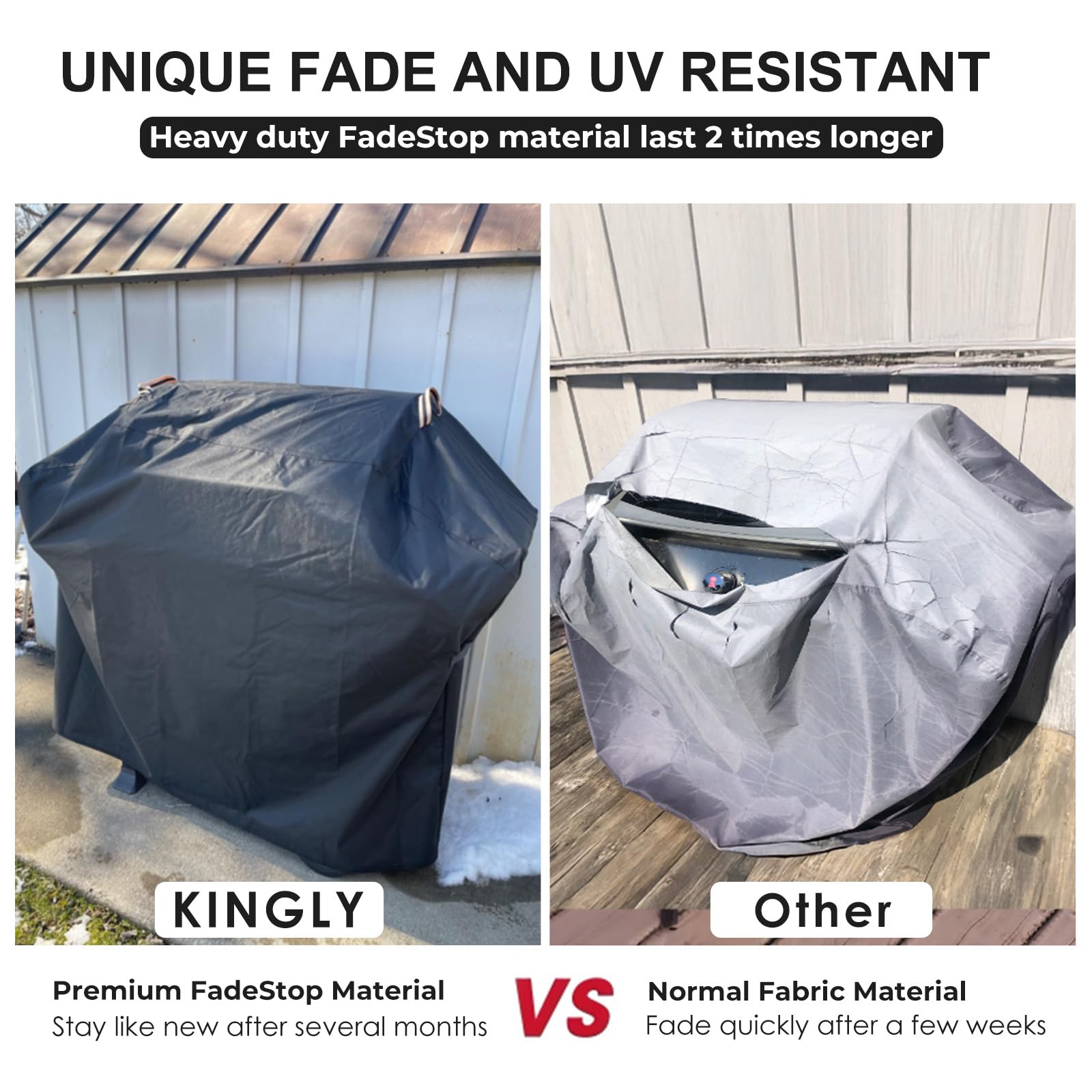 Housse De Barbecue De 91,4 Cm Pour Blackstone, Matériau 600D Très Résistant Aux Déchirures - Housse De Gril à Dessus Plat, Imperméable, Résistante Aux UV Et à La Décoloration Avec Sangles Pour