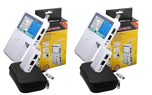 iMBAPrice - Paquete de 2 probadores de cables de red remotos 4 en 1 USB/BNC/Rj11/Rj45 Cable LAN UTP STP Probador de cables