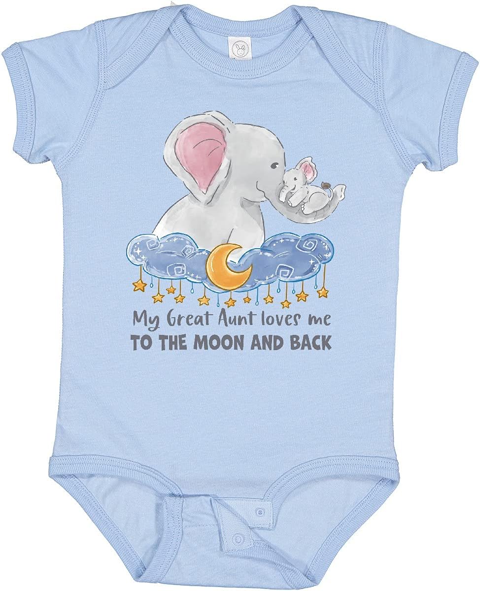 inktastic My Great Aunt Loves Me To the Moon and Back Baby Bodysuit