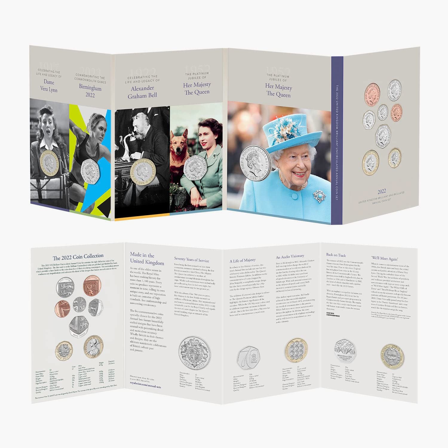 2022 Annual coin set - All 13 new, BUNC coins in their folder