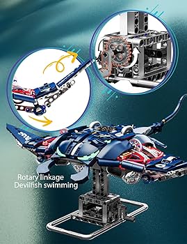 【正規品】スチームパンク メカニカルマンタ 金属ギア可動 組み立て不要【ブルー】 960d31dc159bd21df3667ad762458a