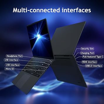 KurieTim 16 Inch Laptop Computer, AMD Ryzen 3 3250U, 16GB RAM 512GB SSD | 19201200 FHD IPS Display, 1MP Webcam, Fingerprint, Backlit Keyboard, 2C 4T, 2.6-3.5GHz, Laptops for Business Student, Gray