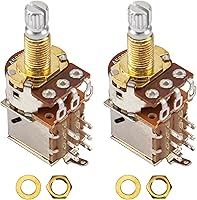 Vista 1 de 2 macetas Yootones A500K Push Pull para guitarra, potenciómetros cónicos de audio, eje dividido de cobre largo, compatible con accesorios de guitarra