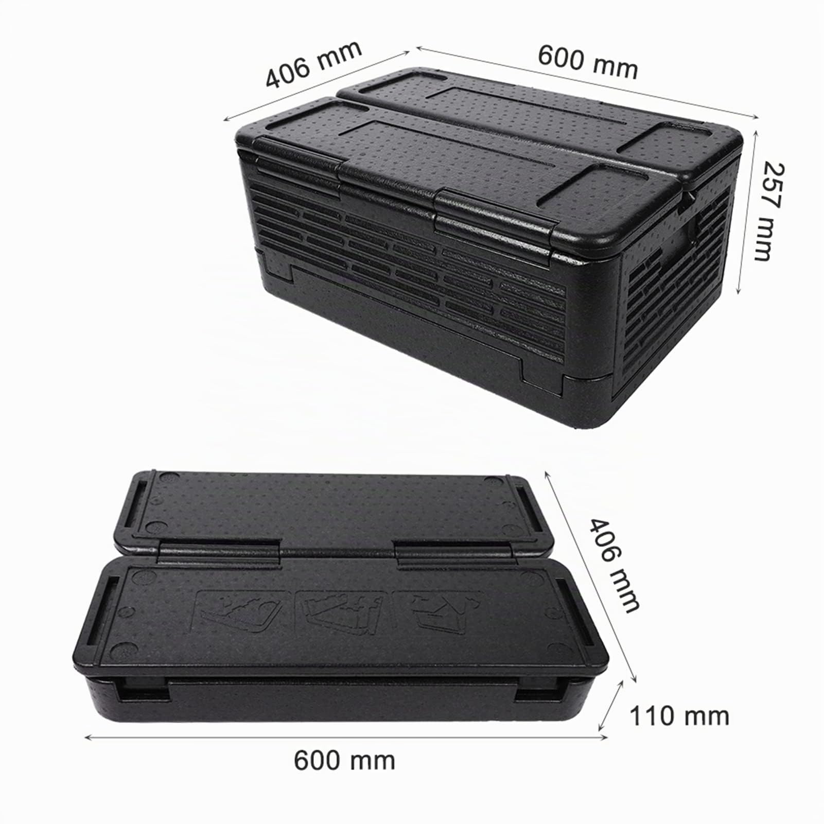 Caja Térmica Térmica para Alimentos para Exteriores, Caja Plegable para Almacenamiento de Alimentos, Bolsa Térmica Portátil Grande de 60 litros para Picnic, Camping y Actividades