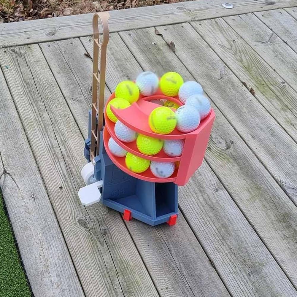 Range Reload Golfballwerfer Pro, Golfballspender Mit Fußpedal, Automatische Abschlagmaschine Für Golfübungen Im Innen- Und Außenbereich, Große Kapazität Für 25 Golfbälle Für Golfliebhaber