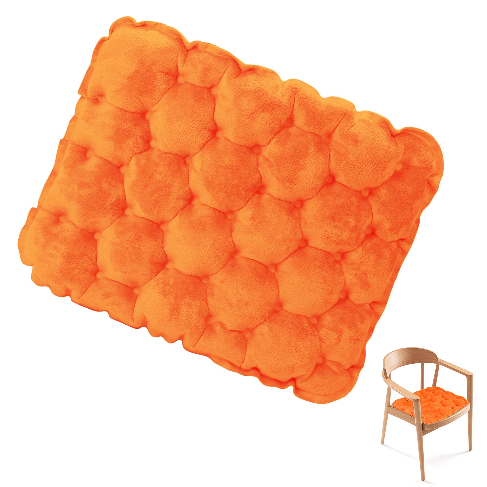 EULANT Velvet Inflatable Camping Seat Cushion, Ultralight & Soft Air Indoor Sitting Mat Pad to Sit on for Flight Travel Concerts Grandstands Floor Sofa and Office — image 1