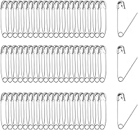 Qjaiune 500 Pack 1.5 Inch Heavy Duty Quilting Safety Pins - Nickel Plated Metal Sewing Pins for Crafts, Jewelry & Baby Clothes