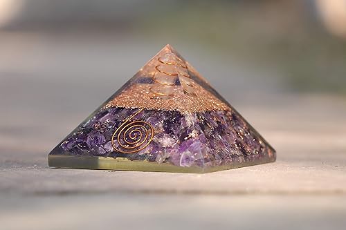 Miniatura 8 de Crocon Pirámides de orgón de amatista, piedra curativa, piedras de orgonita, piedras piramidales, reiki, cristal, colección de adivinación de
