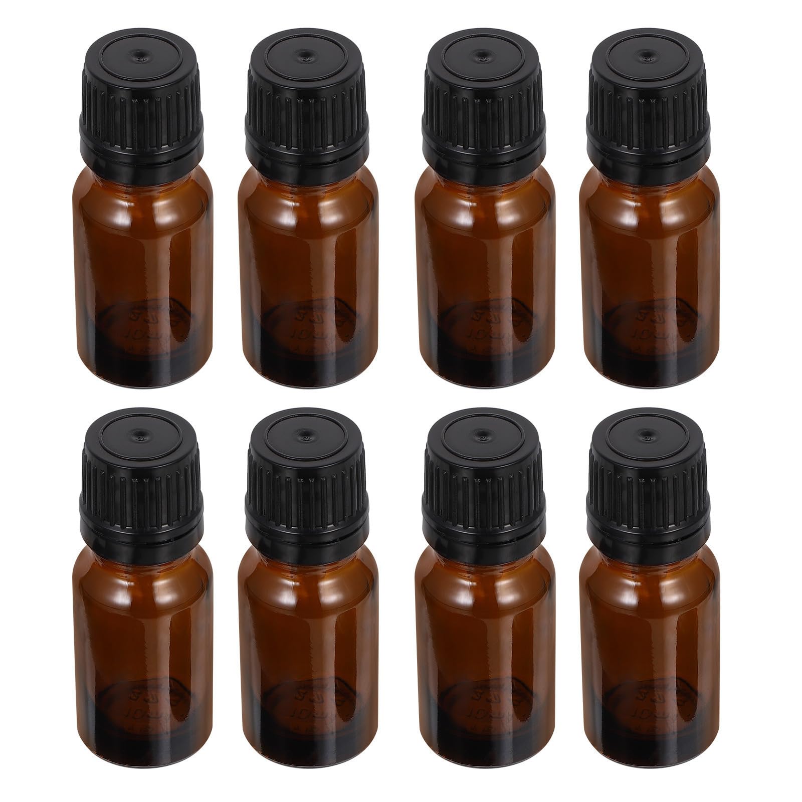 Botellas de vidrio café Mipcase de 10ml para aceites esenciales con diseño compacto
