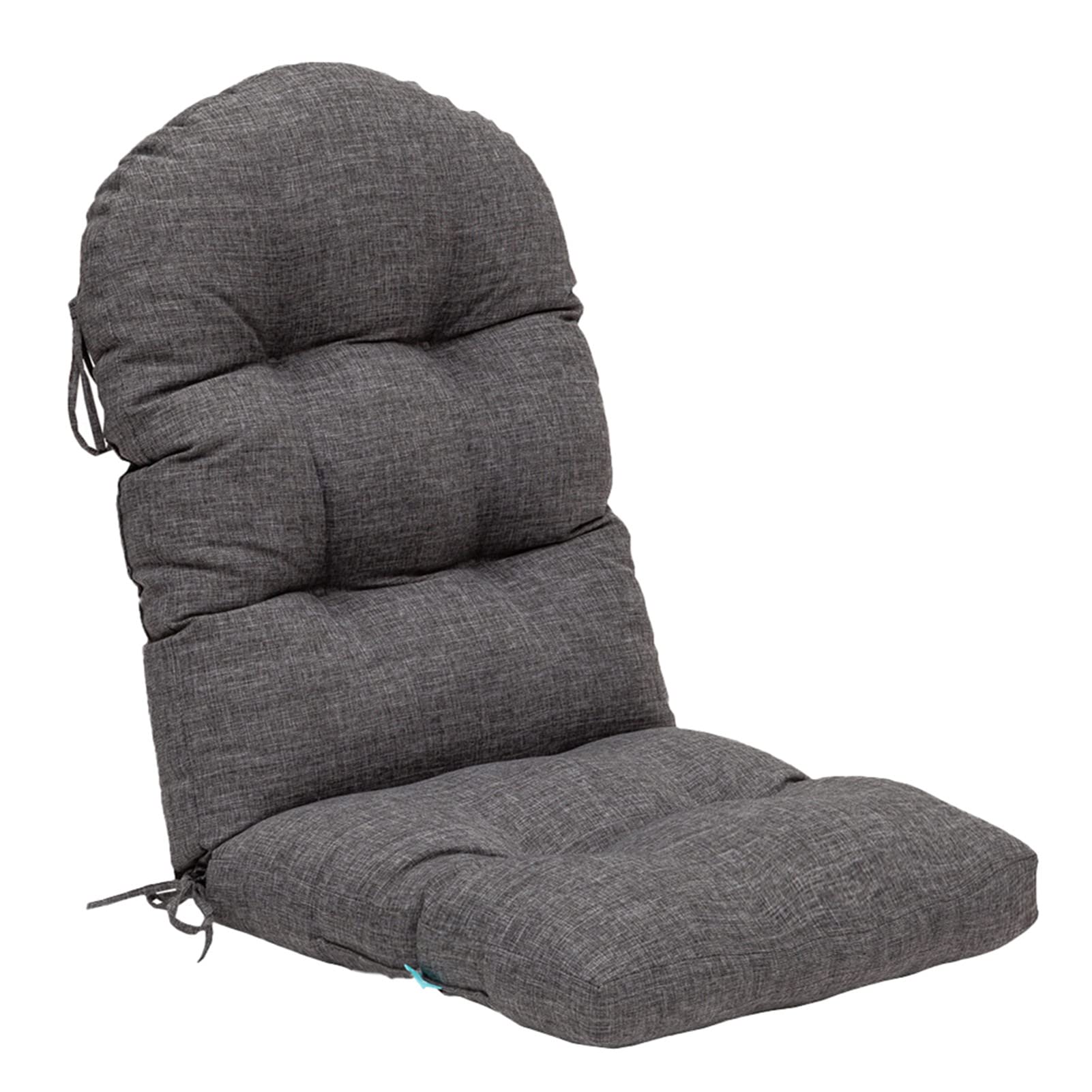 QILLOWAY Indoor/Outdoor High Back Chair Cushion for Adirondack,Spring/Summer Seasonal All Weather Replacement Rocking Chair Cushions. (1 Piece, Charcoal Grey/Black)