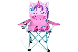 KABOER Kids Outdoor Folding Lawn and Camping Chair with Cup Holder and...