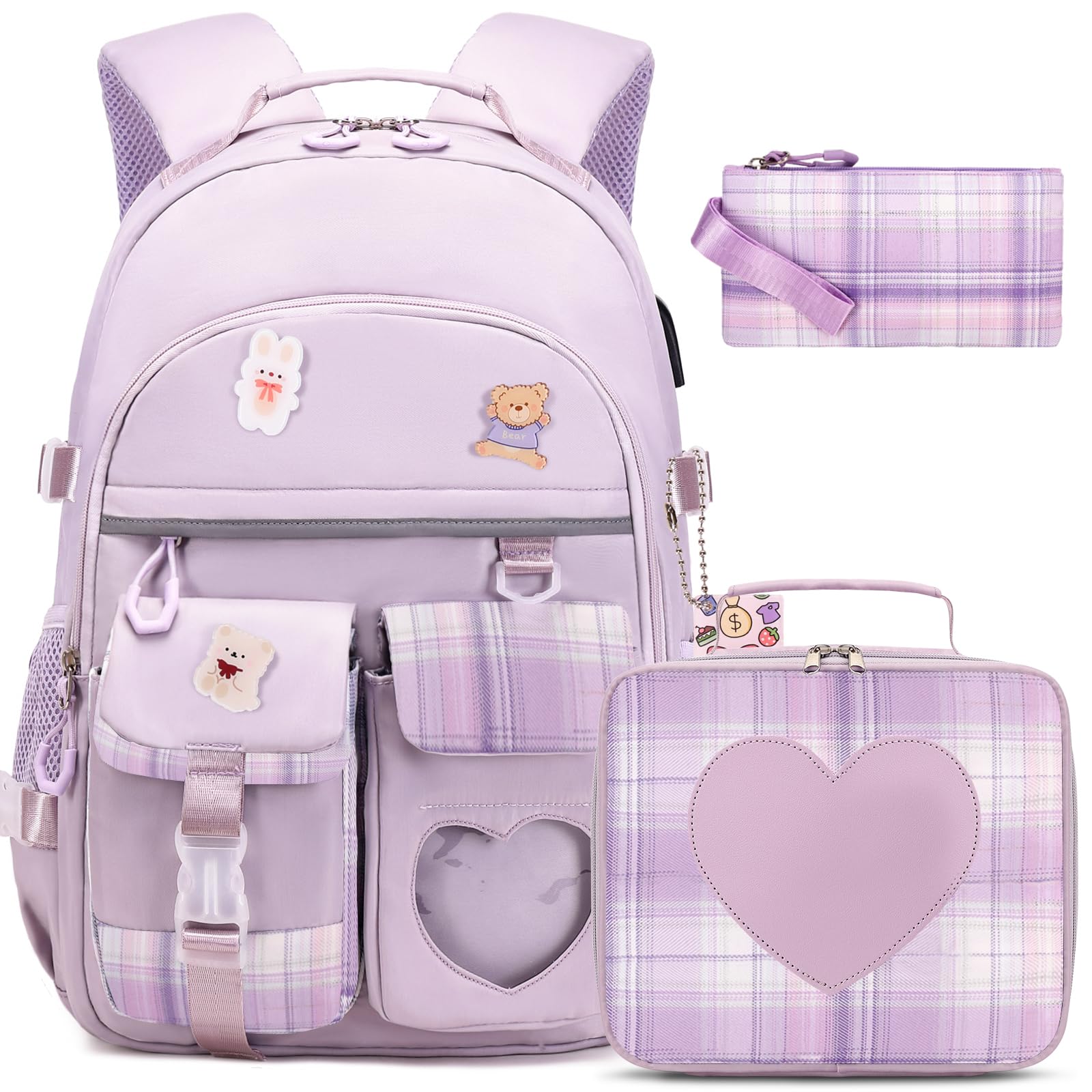 ACESAK Backpack for Girls - Bookbag Backpacks Schoolbag for Girls Kids Teen Women Casual Travel Daypacks - School Bag Elementary Middle School College